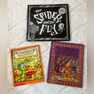 The Spider and the Fly Book Lot Halloween Kids Books Pooh Franklin Fall